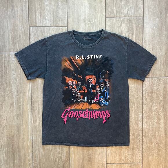 Goosebumps R.L. Stine Graphic T-Shirt Black Vintage Slappy Ventriloquist Sz M - Picture 1 of 6